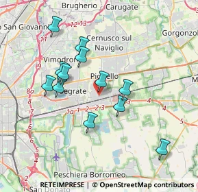 Mappa Via Rossellino, 20096 Pioltello MI, Italia (3.35917)