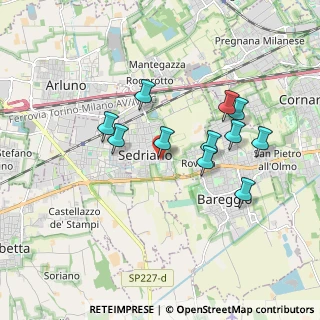 Mappa Via Campo Sportivo, 20018 Sedriano MI, Italia (1.62273)
