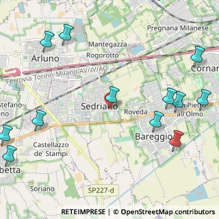 Mappa Via Campo Sportivo, 20018 Sedriano MI, Italia (2.965)