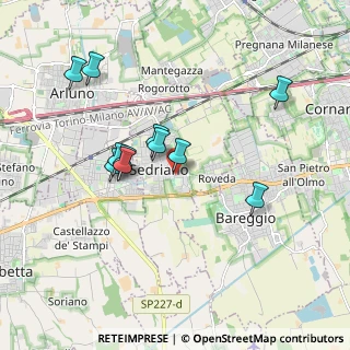 Mappa Via Campo Sportivo, 20018 Sedriano MI, Italia (1.69091)