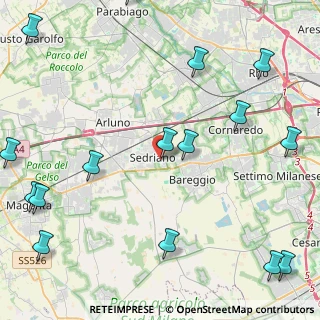 Mappa Via Campo Sportivo, 20018 Sedriano MI, Italia (6.93)