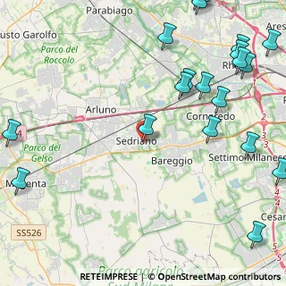 Mappa Via Campo Sportivo, 20018 Sedriano MI, Italia (6.4165)