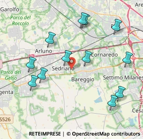 Mappa Via San Massimo, 20018 Sedriano MI, Italia (4.34667)