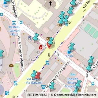 Mappa Via Luigi Galvani, 20124 Milano MI, Italia (0.1085)