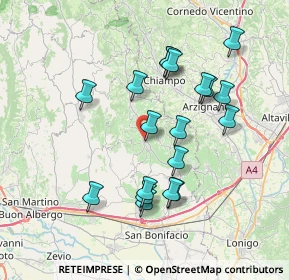 Mappa Via San Giovanni, 37030 Montecchia di Crosara VR, Italia (7.04263)
