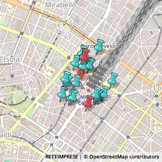 Mappa Via G. B. Sammartini, 20124 Milano MI, Italia (0.282)