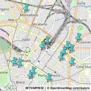 Mappa Via G. B. Sammartini, 20124 Milano MI, Italia (1.27786)