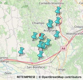 Mappa Via Motto Piane, 37030 Roncà VR, Italia (5.5125)