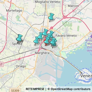 Mappa Via Piave, 30171 Venezia VE, Italia (2.22545)