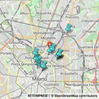Mappa Via Giulio Tarra, 20125 Milano MI, Italia (1.37857)