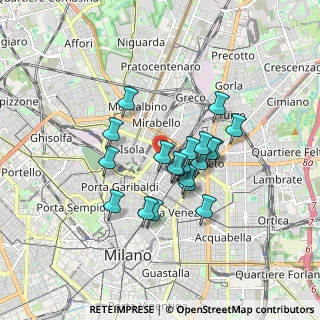 Mappa Via Giulio Tarra, 20125 Milano MI, Italia (1.319)