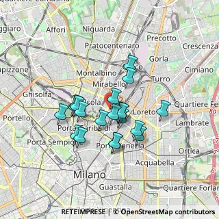 Mappa Via Niccolò Copernico, 20124 Milano MI, Italia (1.3555)