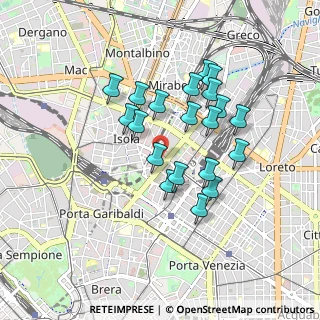 Mappa Via Francesco Algarotti, 20124 Milano MI, Italia (0.7545)