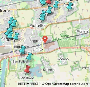 Mappa Via Enrico Toti, 20096 Pioltello MI, Italia (2.8395)