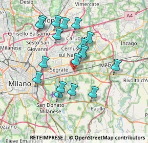 Mappa Via Enrico Toti, 20096 Pioltello MI, Italia (6.70056)