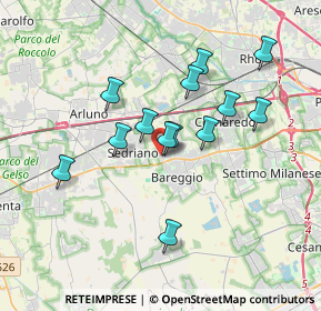 Mappa Via Enrico Fermi, 20018 Sedriano MI, Italia (3.07769)