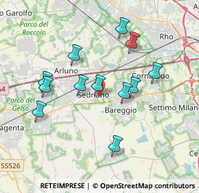 Mappa Via Salvador Allende, 20018 Sedriano MI, Italia (3.46333)