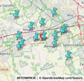 Mappa Via Salvador Allende, 20018 Sedriano MI, Italia (3.555)