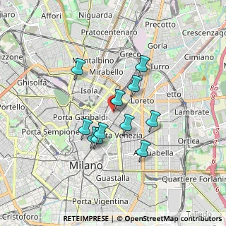 Mappa Via Napo Torriani, 20124 Milano MI, Italia (1.39455)
