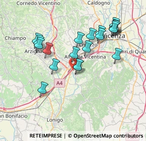Mappa Via Antonio Pacinotti, 36040 Brendola VI, Italia (7.2845)