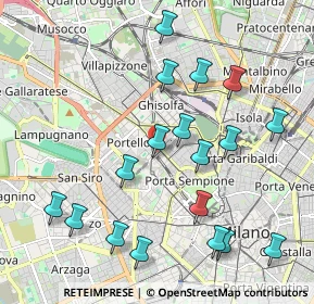 Mappa Via Domodossola, 20149 Milano MI, Italia (2.205)