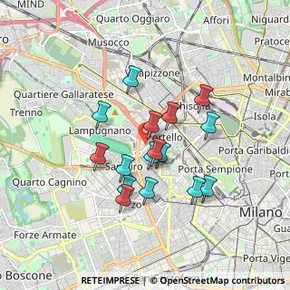 Mappa Via Sebastiano Veniero, 20148 Milano MI, Italia (1.46188)