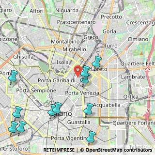 Mappa Via Alfredo Cappellini, 20124 Milano MI, Italia (2.81636)