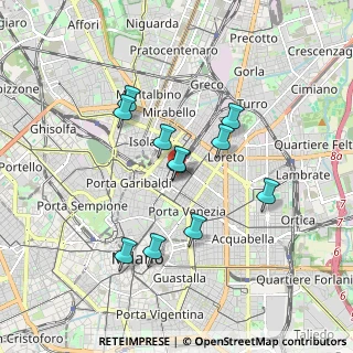 Mappa Via Alfredo Cappellini, 20124 Milano MI, Italia (1.48727)