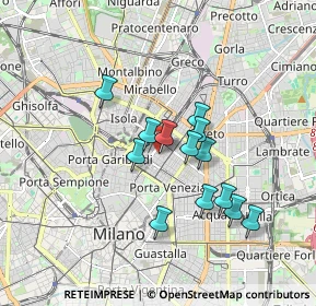 Mappa Via Alfredo Cappellini, 20124 Milano MI, Italia (1.41692)