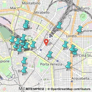 Mappa Via Alfredo Cappellini, 20124 Milano MI, Italia (1.233)
