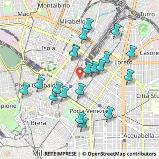 Mappa Via Alfredo Cappellini, 20124 Milano MI, Italia (0.96)