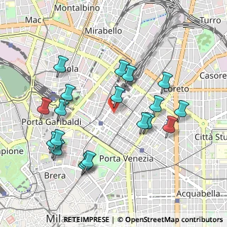 Mappa Via Alfredo Cappellini, 20124 Milano MI, Italia (1.039)