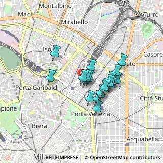 Mappa Via Alfredo Cappellini, 20124 Milano MI, Italia (0.639)