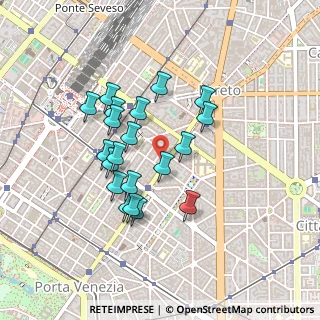 Mappa Via Francesco Tamagno, 20124 Milano MI, Italia (0.3765)