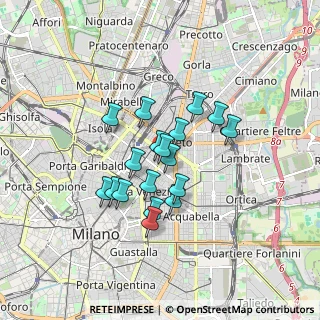 Mappa Via Tamagno, 20124 Milano MI, Italia (1.28333)