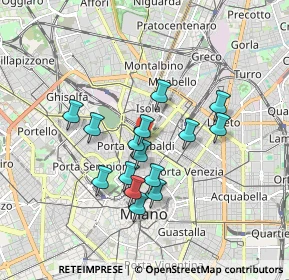 Mappa Via Francesco Viganò, 20124 Milano MI, Italia (1.466)