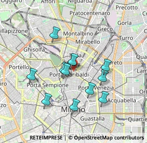Mappa Via Francesco Viganò, 20124 Milano MI, Italia (1.50667)