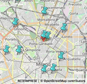 Mappa Via Francesco Viganò, 20124 Milano MI, Italia (2.4925)