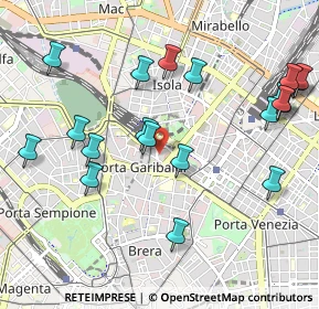Mappa Via Francesco Viganò, 20124 Milano MI, Italia (1.16)