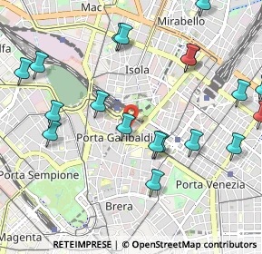 Mappa Via Francesco Viganò, 20124 Milano MI, Italia (1.258)