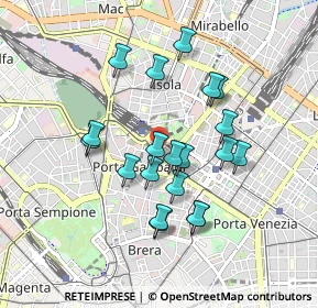 Mappa Via Francesco Viganò, 20124 Milano MI, Italia (0.784)