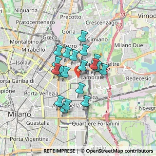 Mappa Via Giovanni Milani, 20133 Milano MI, Italia (1.29105)