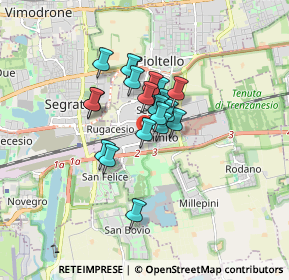 Mappa Via Fabio Filzi, 20096 Pioltello MI, Italia (1.07105)