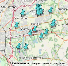 Mappa Via Fabio Filzi, 20096 Pioltello MI, Italia (3.9825)