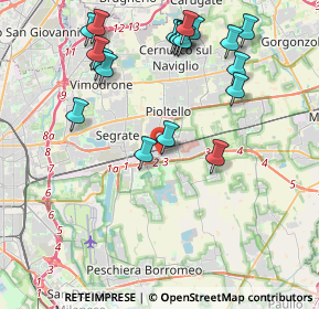 Mappa Via Fabio Filzi, 20096 Pioltello MI, Italia (4.54263)