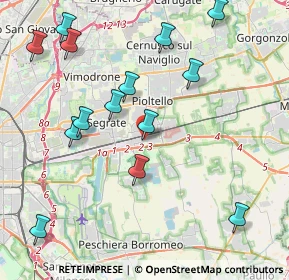 Mappa Via Fabio Filzi, 20096 Pioltello MI, Italia (4.65857)