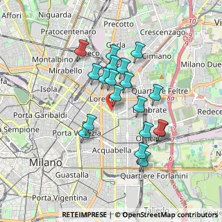 Mappa Viale Gran Sasso, 20124 Milano MI, Italia (1.52947)