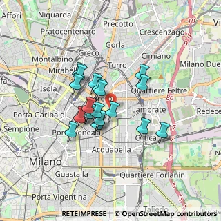 Mappa Viale Gran Sasso, 20124 Milano MI, Italia (1.2505)