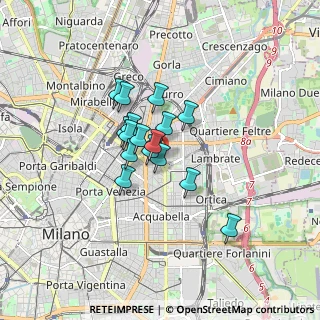 Mappa Viale Gran Sasso, 20124 Milano MI, Italia (1.09688)