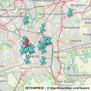 Mappa Viale Gran Sasso, 20124 Milano MI, Italia (3.45467)